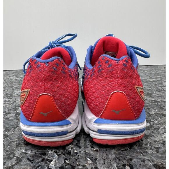 Mizuno Wave Rider 19 Blue Red Running Shoes Women’s Size 10 - Picture 5 of 9